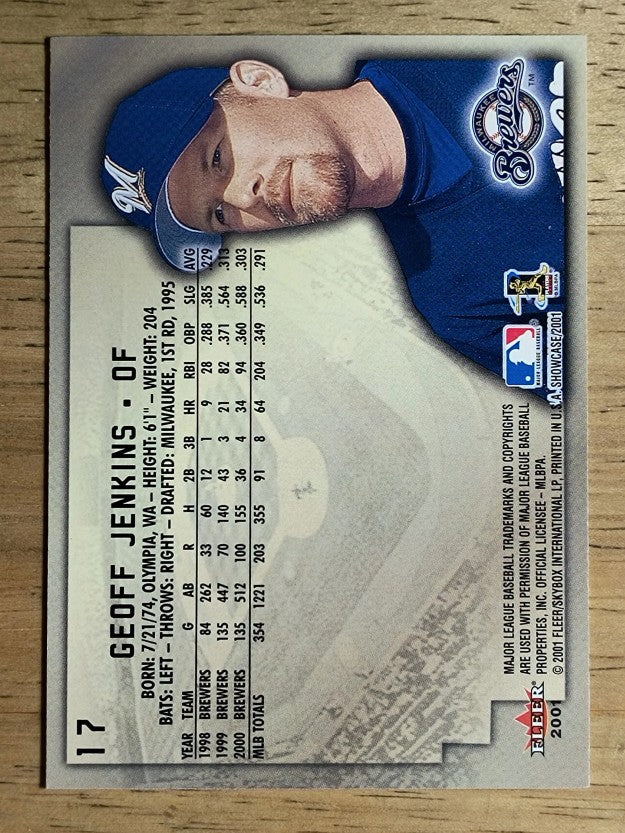 2001 Fleer Showcase #17 Geoff Jenkins