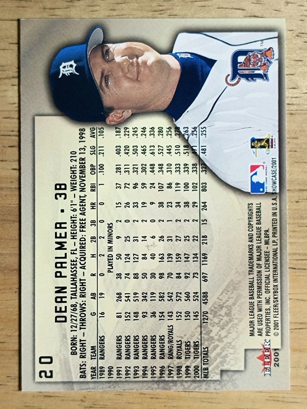 2001 Fleer Showcase #20 Dean Palmer