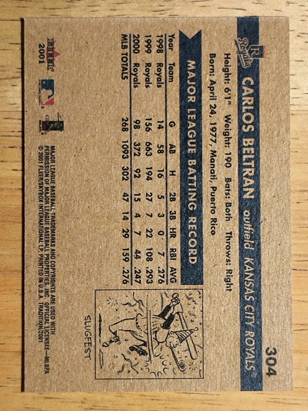 2001 Fleer Tradition #304 Carlos Beltran