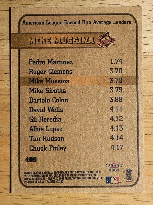 2001 Fleer Tradition #409 Mike Mussina LL