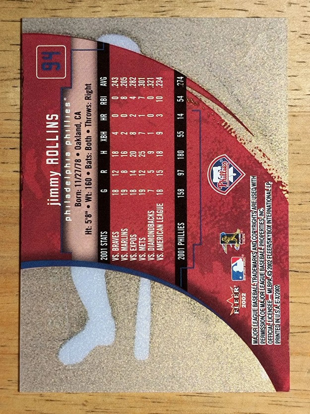 2002 E-X #94 Jimmy Rollins
