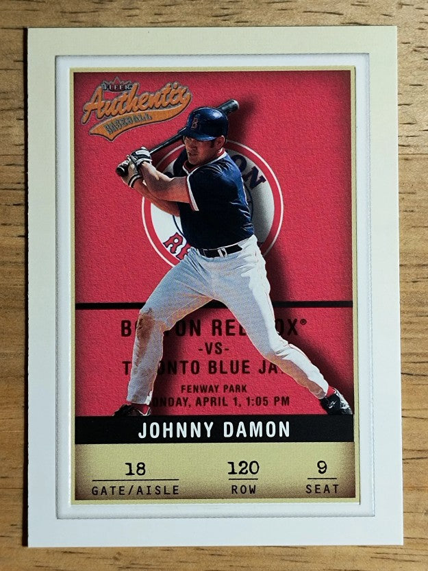 2002 Fleer Authentix #120 Johnny Damon Sox