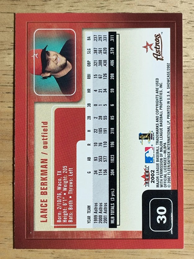 2002 Fleer Showcase #30 Lance Berkman
