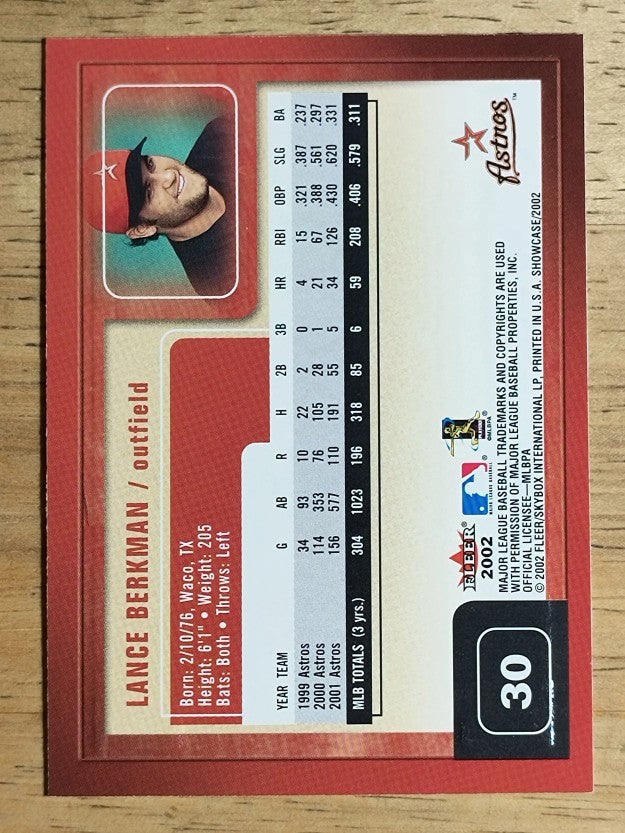 2002 Fleer Showcase #30 Lance Berkman