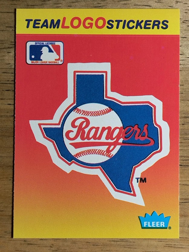 1991 Fleer Team Stickers #75 Texas Rangers/Large logo