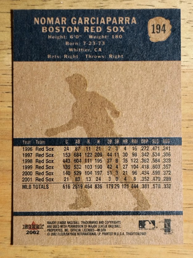 2002 Fleer Tradition #194 Nomar Garciaparra