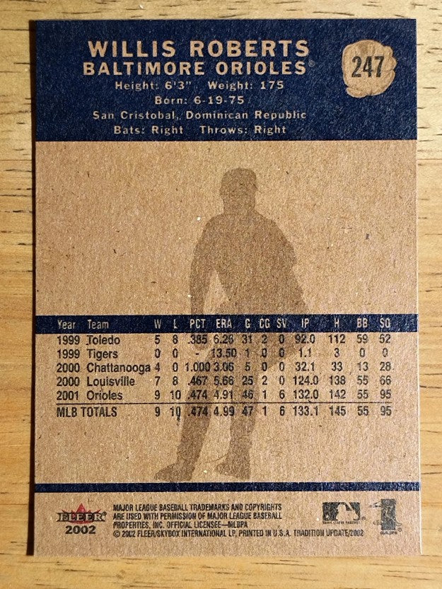 2002 Fleer Tradition Update #U247 Willis Roberts