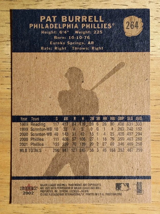 2002 Fleer Tradition #264 Pat Burrell