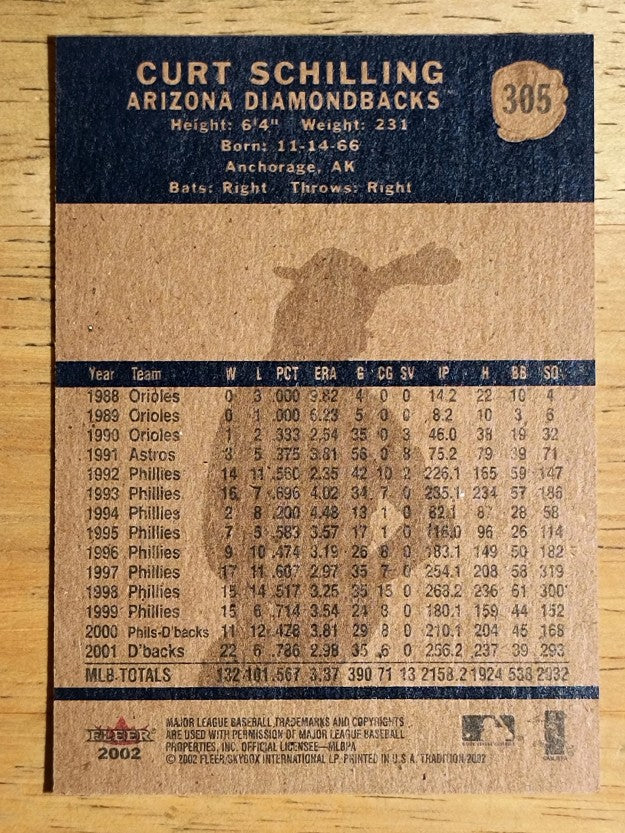 2002 Fleer Tradition #305 Curt Schilling
