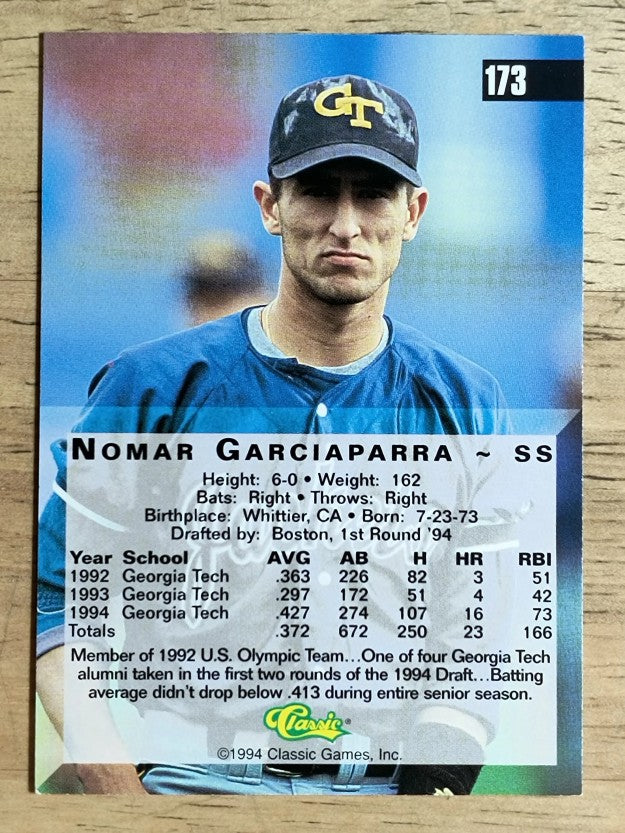 1994 Classic Four Sport #173 Nomar Garciaparra (NM)
