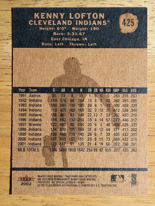 2002 Fleer Tradition #425 Kenny Lofton