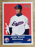 2002 Fleer Tradition Update #U18 Jorge Nunez SP RC