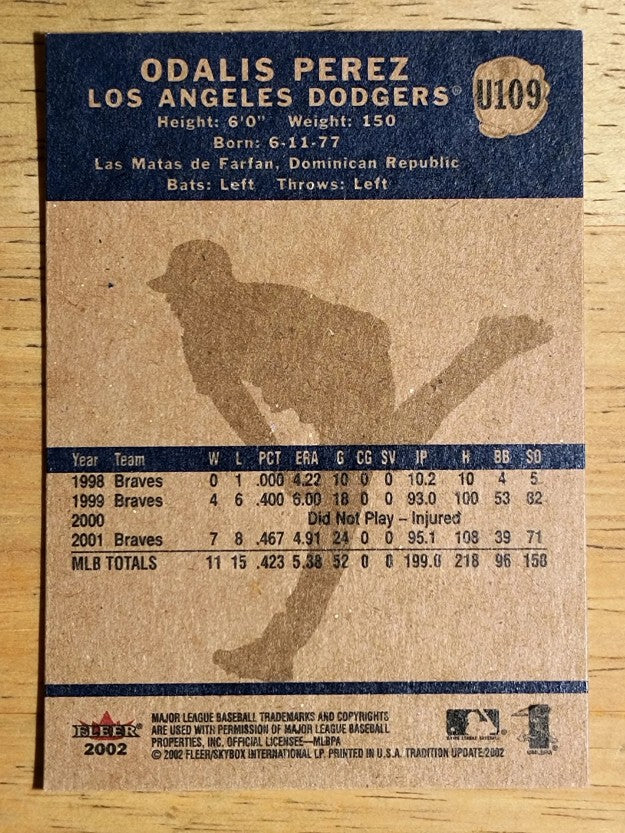 2002 Fleer Tradition Update #U109 Odalis Perez