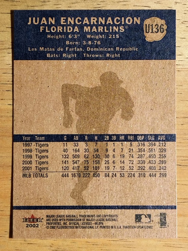2002 Fleer Tradition Update #U136 Juan Encarnacion