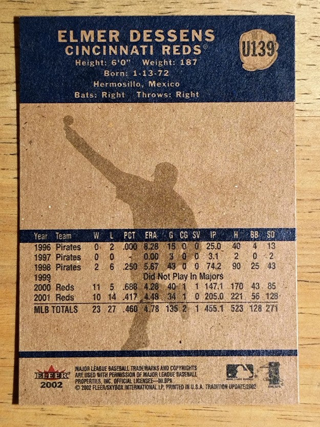 2002 Fleer Tradition Update #U139 Elmer Dessens
