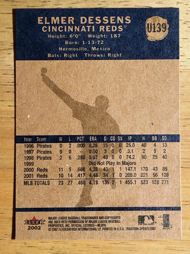 2002 Fleer Tradition Update #U139 Elmer Dessens