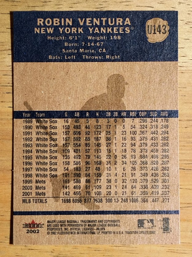 2002 Fleer Tradition Update #U143 Robin Ventura