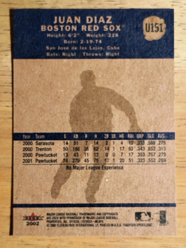 2002 Fleer Tradition Update #U151 Juan Diaz