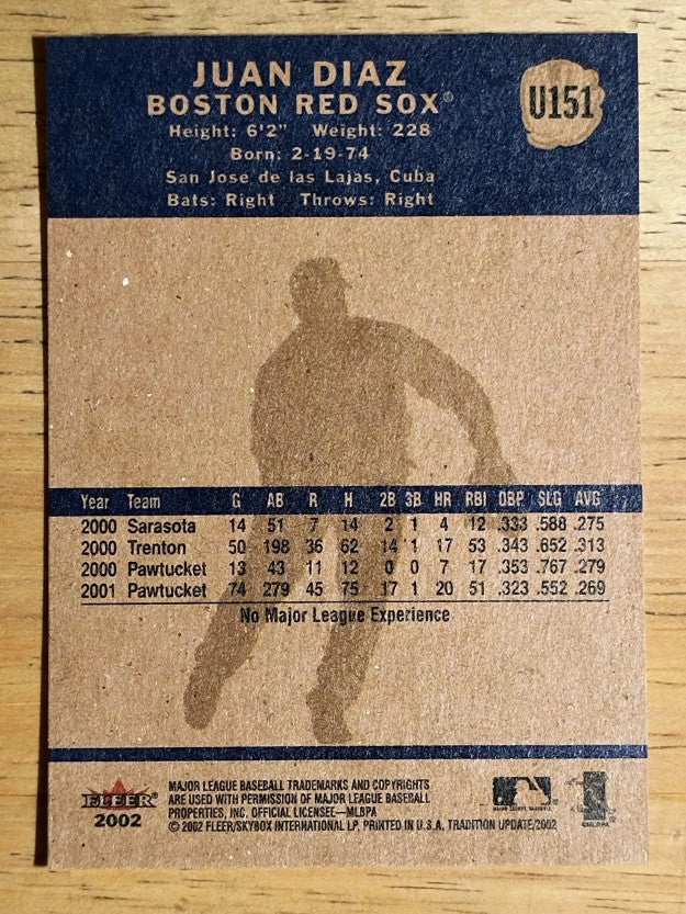 2002 Fleer Tradition Update #U151 Juan Diaz