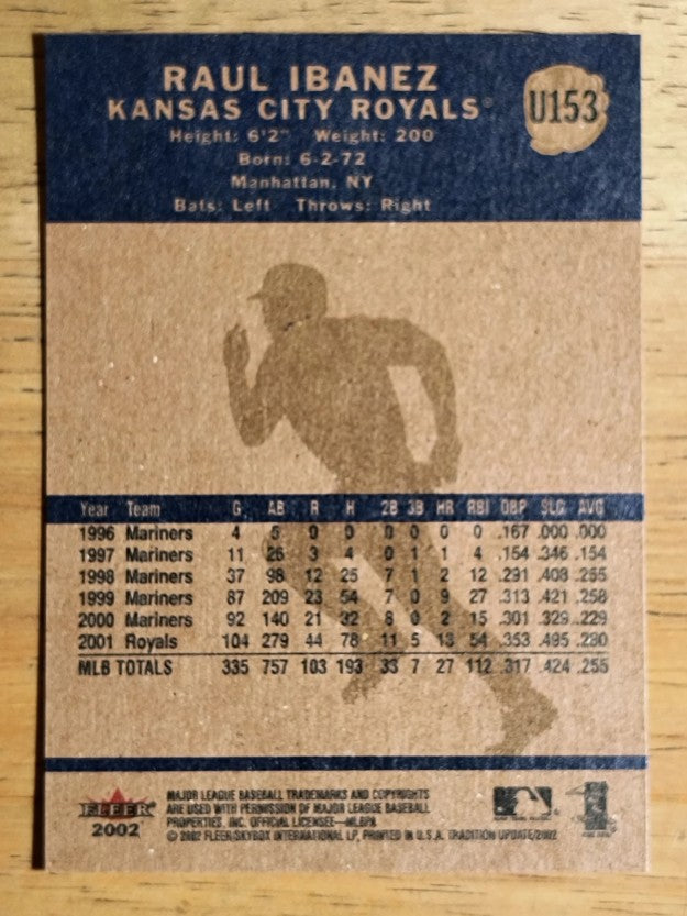 2002 Fleer Tradition Update #U153 Raul Ibanez
