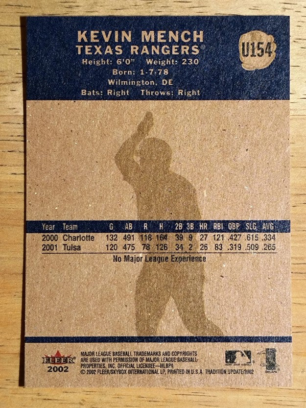 2002 Fleer Tradition Update #U154 Kevin Mench