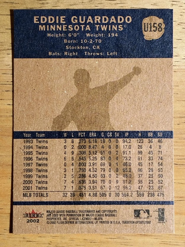 2002 Fleer Tradition Update #U158 Eddie Guardado