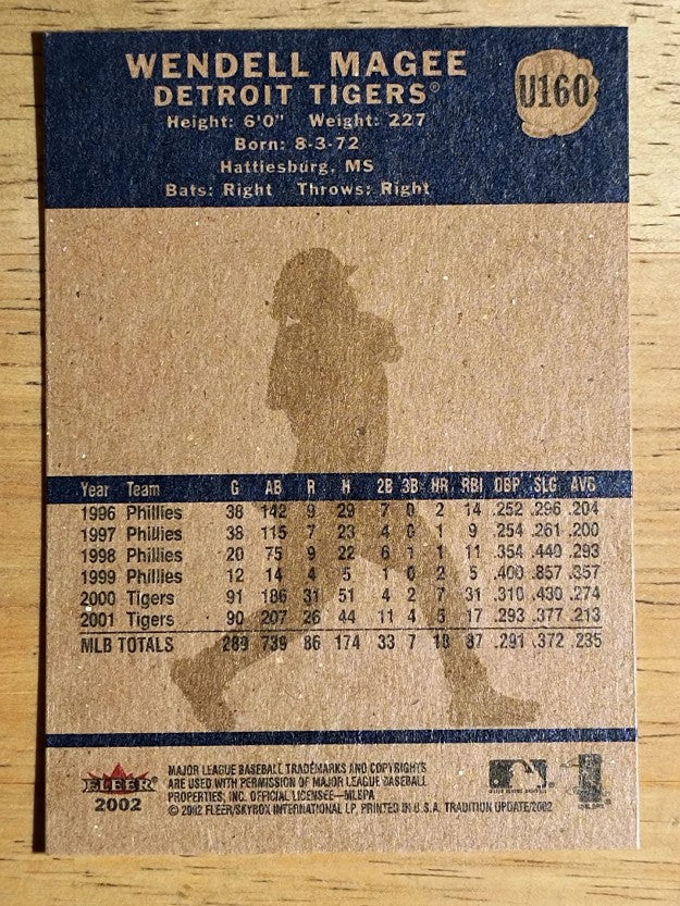 2002 Fleer Tradition Update #U160 Wendell Magee