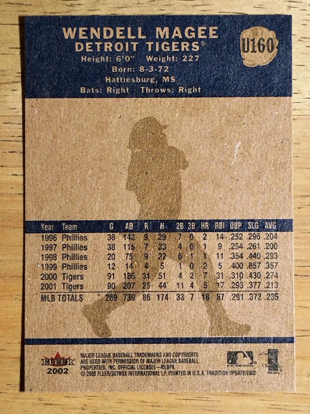 2002 Fleer Tradition Update #U160 Wendell Magee
