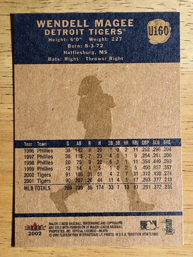 2002 Fleer Tradition Update #U160 Wendell Magee