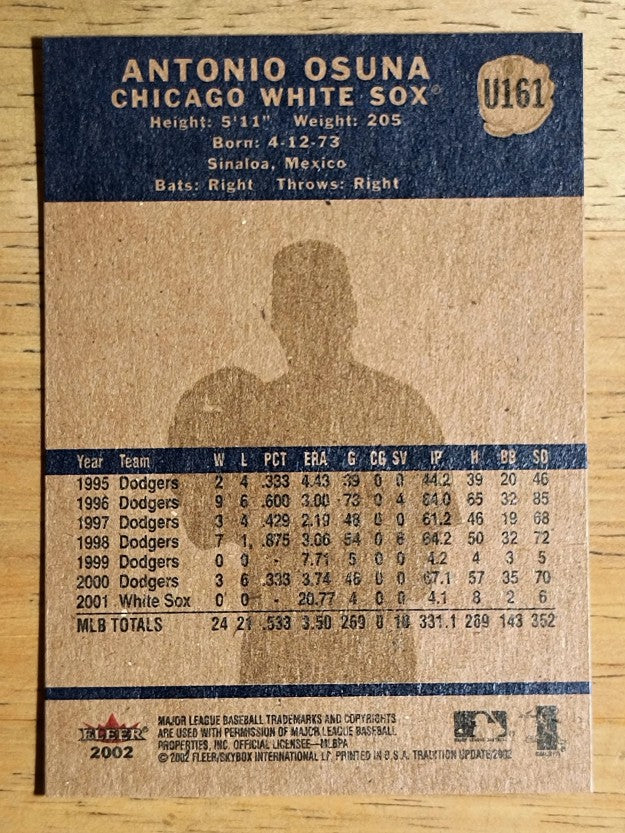 2002 Fleer Tradition Update #U161 Antonio Osuna