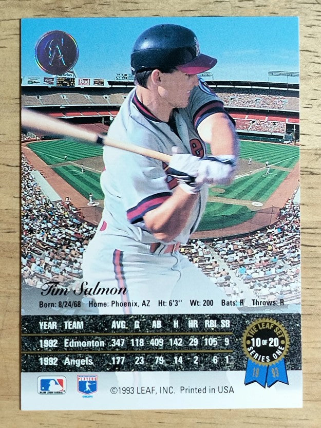 1993 Leaf Gold Rookies #R10 Tim Salmon