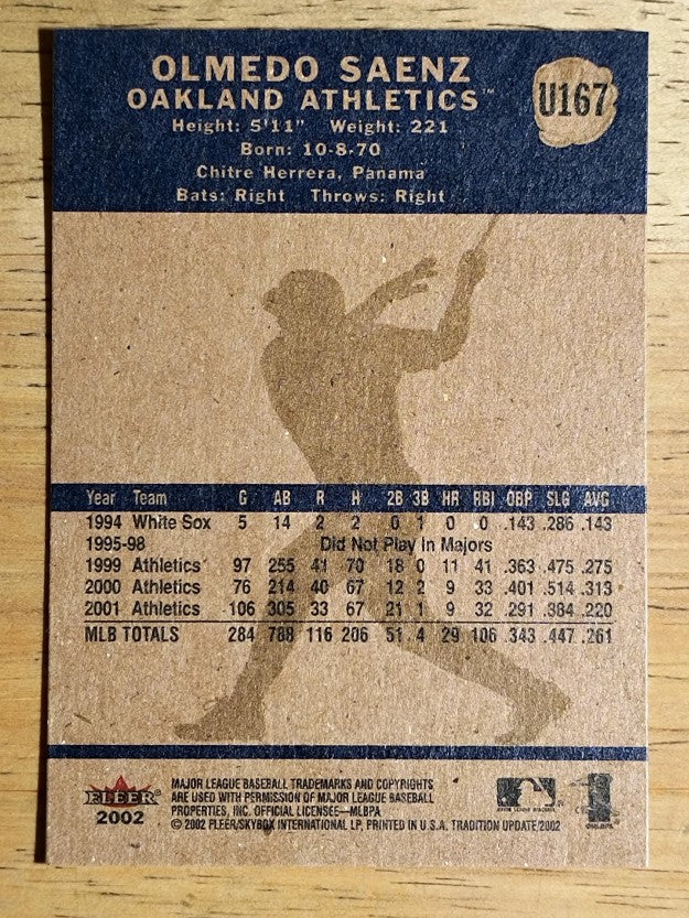 2002 Fleer Tradition Update #U167 Olmedo Saenz
