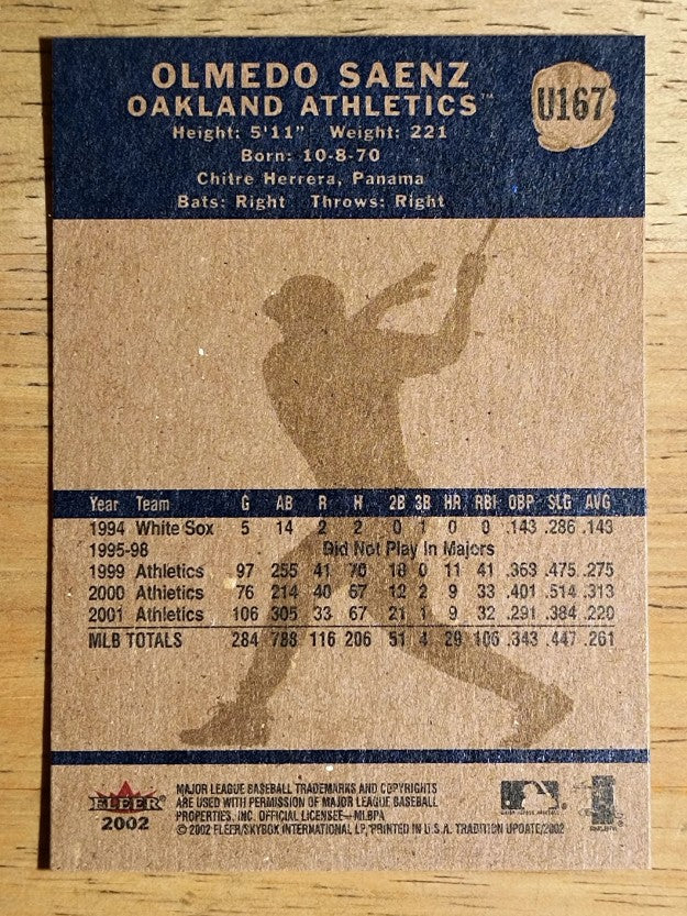 2002 Fleer Tradition Update #U167 Olmedo Saenz