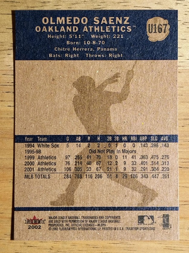 2002 Fleer Tradition Update #U167 Olmedo Saenz