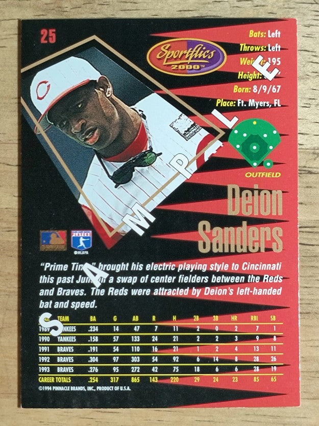 1994 Sportflics Rookie/Traded Samples #25 Deion Sanders