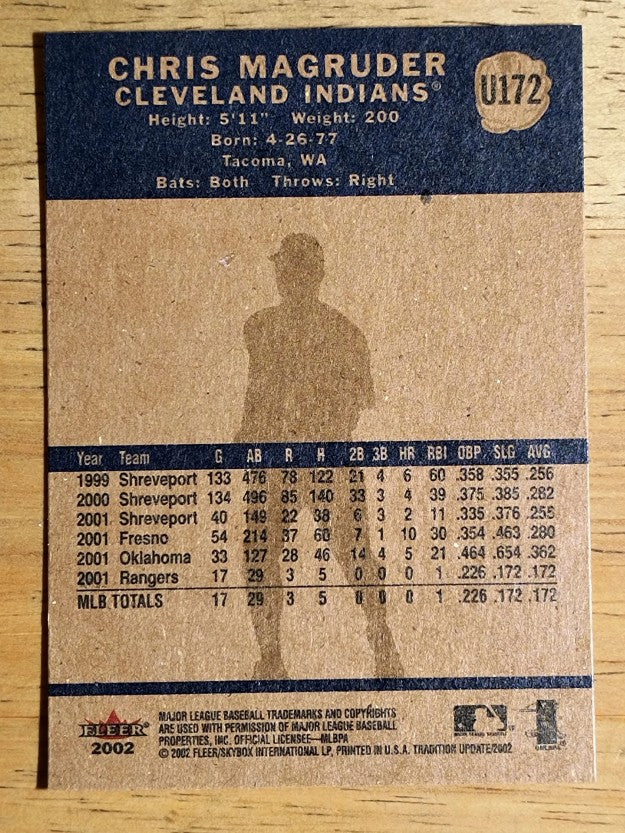 2002 Fleer Tradition Update #U172 Chris Magruder