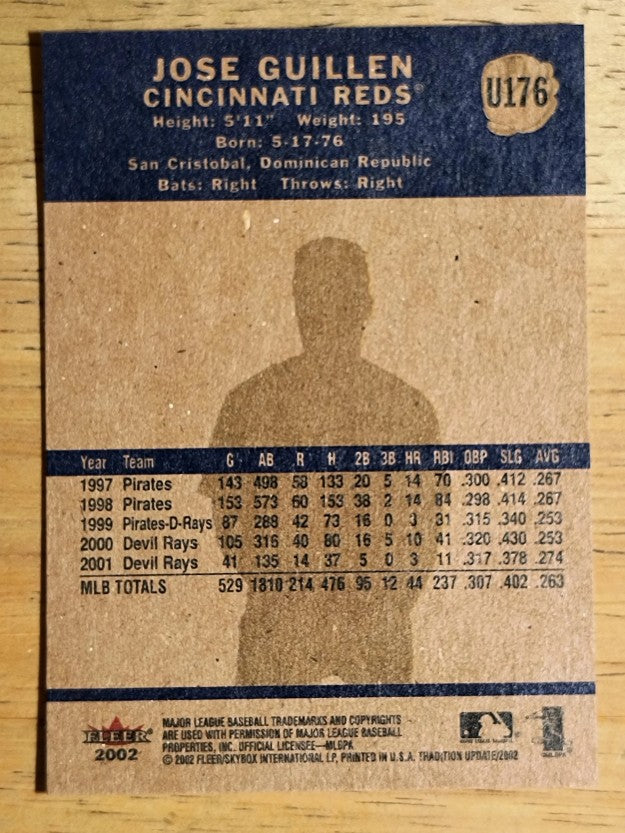 2002 Fleer Tradition Update #U176 Jose Guillen