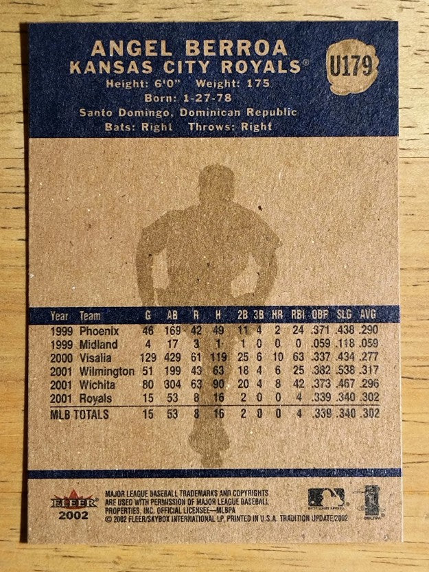 2002 Fleer Tradition Update #U179 Angel Berroa