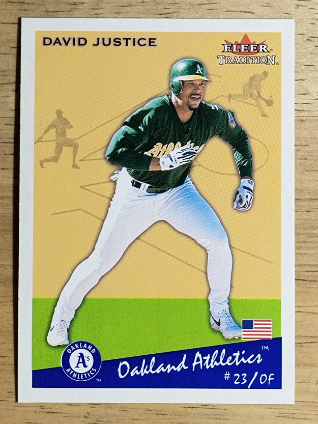 2002 Fleer Tradition Update #U184 David Justice