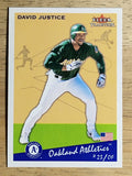 2002 Fleer Tradition Update #U184 David Justice