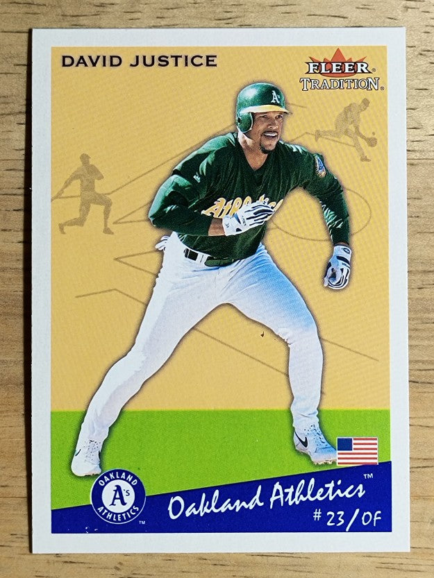 2002 Fleer Tradition Update #U184 David Justice