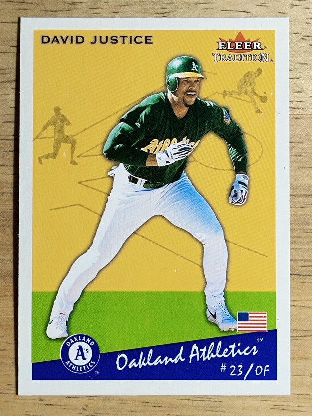 2002 Fleer Tradition Update #U184 David Justice