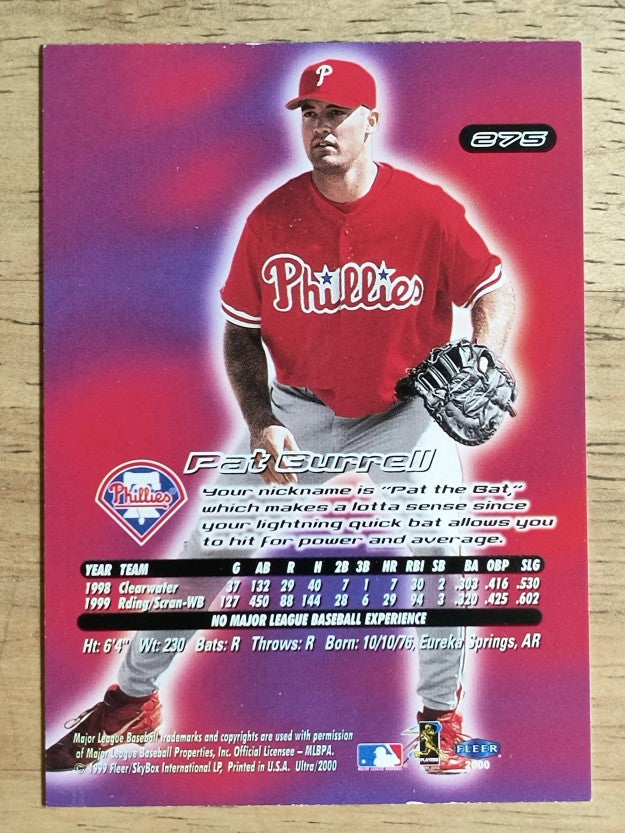 2000 Ultra #275 Pat Burrell PROS