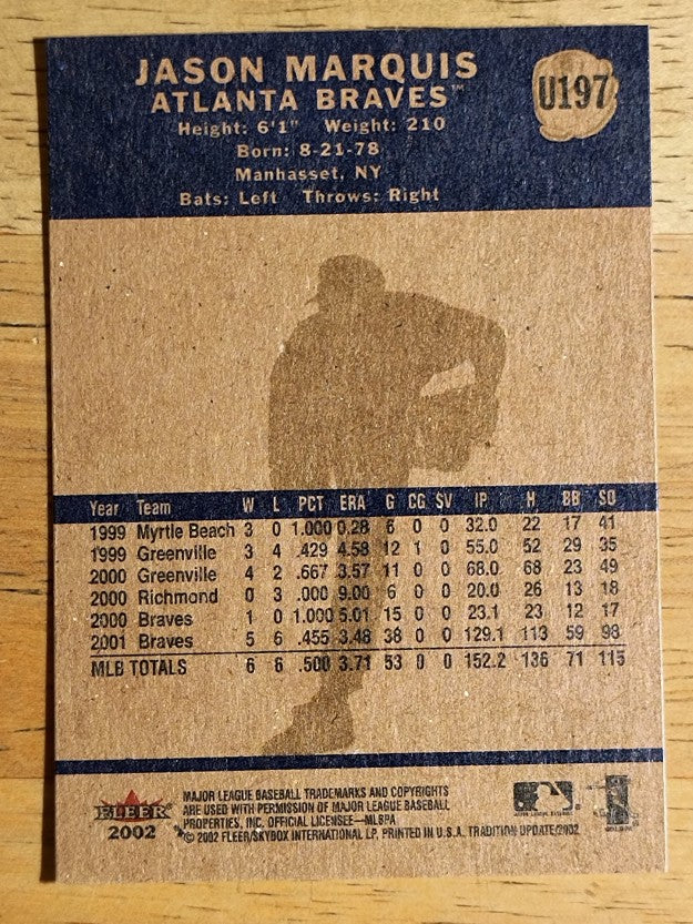 2002 Fleer Tradition Update #U197 Jason Marquis