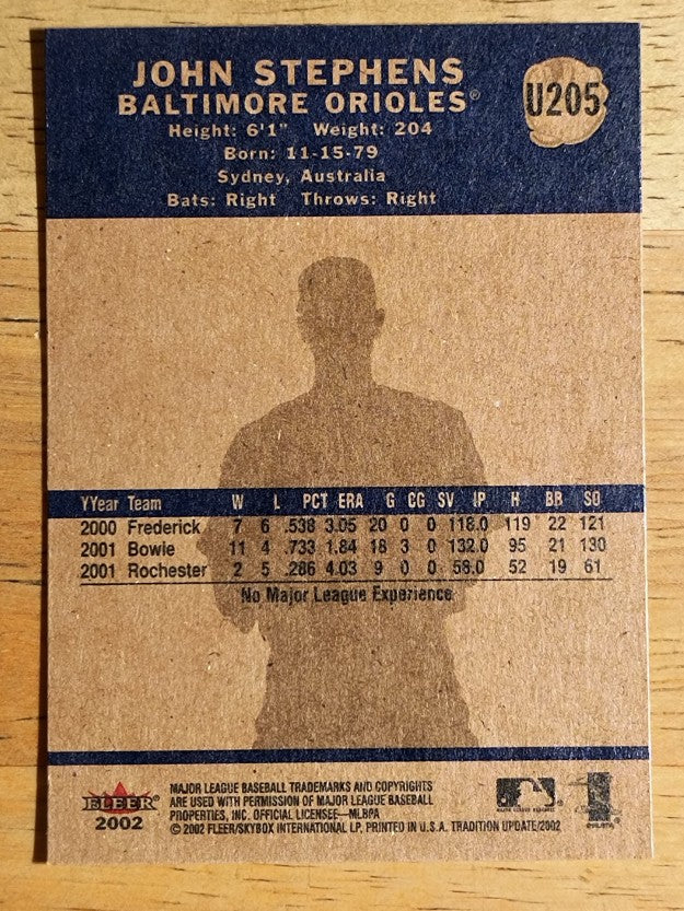 2002 Fleer Tradition Update #U205 John Stephens