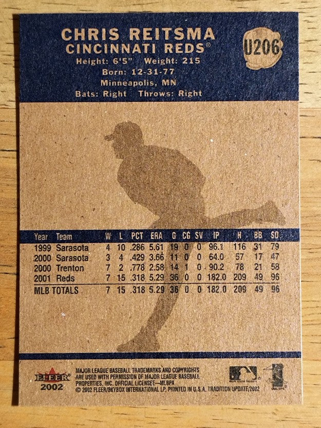 2002 Fleer Tradition Update #U206 Chris Reitsma