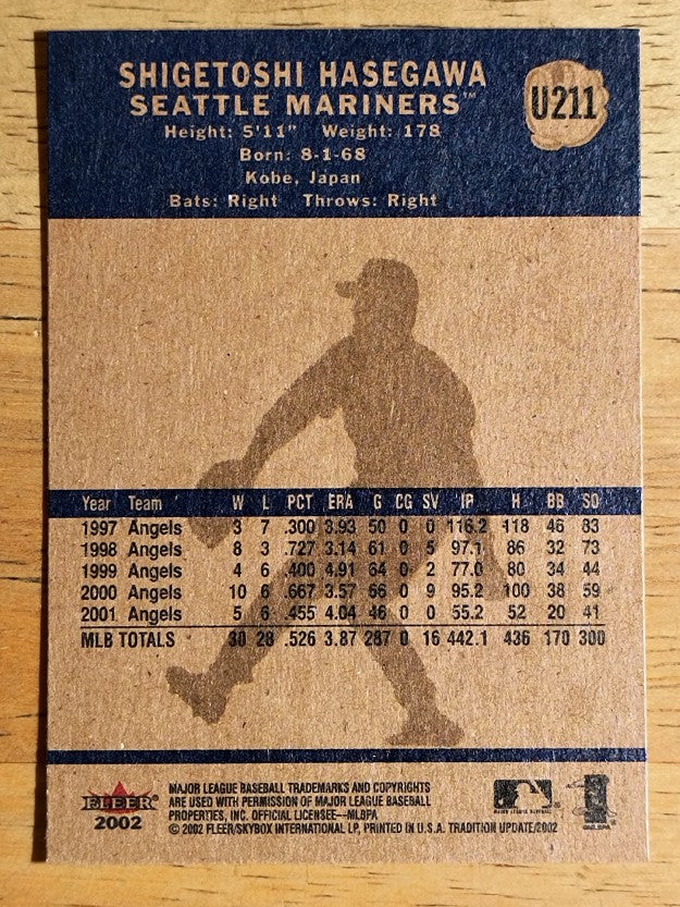 2002 Fleer Tradition Update #U211 Shigetoshi Hasegawa