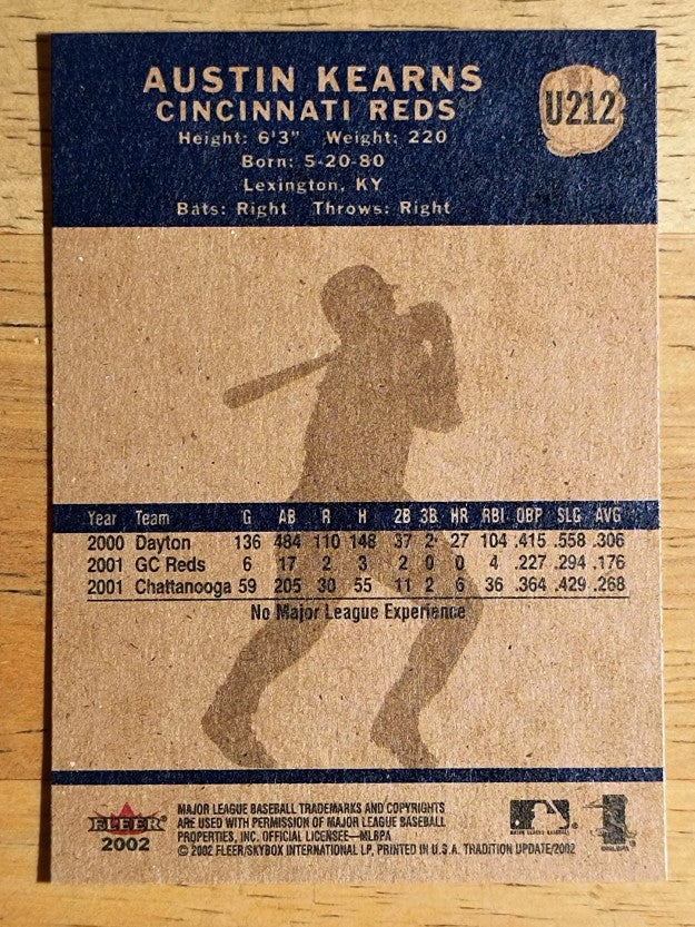 2002 Fleer Tradition Update #U212 Austin Kearns