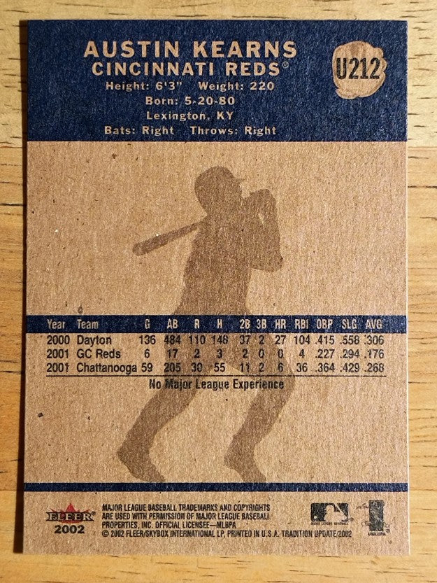 2002 Fleer Tradition Update #U212 Austin Kearns