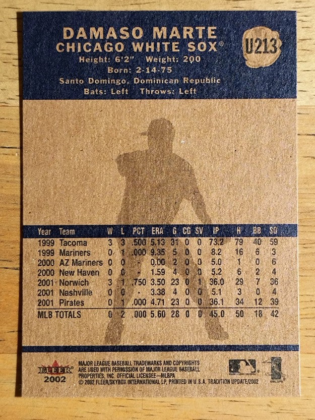 2002 Fleer Tradition Update #U213 Damaso Marte